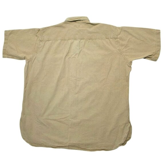 Vintage J Peterman Shirt Faded Short Sleeve Button-Up Utility Work Mens XL USA - Picture 2 of 6